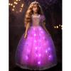 imageLight Up Princess Dress Up Clothes LED Halloween Girls Costume Pink Purple Christmas Kids Party Dresses ToddlerPink Purple