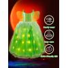 imageLight Up Girls Halloween Costume Toddler Fairy Dress ampamp Wings Green Fairy Girls Costume Princess Ball Gown KidsGreen