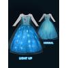 imageLight Up Princess Dress Girls Halloween Costume Christmas Costume Toddler Dressing Up for Bithday Party PurpleBlue