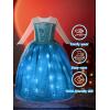imageLight Up Princess Dress Girls Halloween Costume Christmas Costume Toddler Dressing Up for Bithday Party PurpleBlue