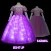 imageLight Up Princess Dress Girls Halloween Costume Christmas Costume Toddler Dressing Up for Bithday Party PurplePurple Velvet