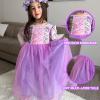 imageLight Up Princess Dress Girls Halloween Costume Christmas Costume Toddler Dressing Up for Bithday Party PurplePurple Velvet