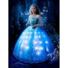 imageLight Up Princess Dress Girls Halloween Costume Christmas Costume Toddler Dressing Up for Bithday Party PurpleBlue