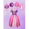 imageGirls Princess Dress Costume Toddler Halloween Light Up Christmas Princess Dress Up Clothes for Children Kid PinkPink Purple
