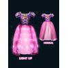 imageGirls Princess Dress Costume Toddler Halloween Light Up Christmas Princess Dress Up Clothes for Children Kid PinkPink Purple