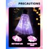 imageLED Princess Dress Up Cape Girls Light Up Princess Hooded Cape for Girls Costume Cloak Princess Shawl Toddler Kids Halloween LED Dressing Up Train