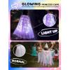imageLED Princess Dress Up Cape Girls Light Up Princess Hooded Cape for Girls Costume Cloak Princess Shawl Toddler Kids Halloween LED Dressing Up Train