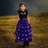 imageLight Up Black Halloween Costumes for Girls Teens with Belt Movie Character School Dancing Dress Up Clothes