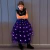 imageLight Up Black Halloween Costumes for Girls Teens with Belt Movie Character School Dancing Dress Up Clothes