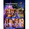 imageLight Up Princess Dress Up Clothes LED Halloween Girls Costume Pink Purple Christmas Kids Party Dresses ToddlerRgbpink Purple