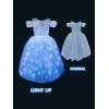 imagePrincess Costumes for Girls  Light Up Princess Dress Up Clothes for Girls Halloween Costume Christmas Birthday PartyBlue