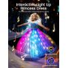 imageRGB LED Light Up Princess Dress Interactive Girls Princess Costume Halloween Dress Up Clothes Syncs with Music App Remote Control for Birthday Party Christmas School Activities EasterRgb