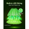 imageLight Up Girls Halloween Costume Toddler Fairy Dress ampamp Wings Green Fairy Girls Costume Princess Ball Gown KidsRgbgreen