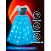imageLight Up Princess Dress Girls Halloween Costume Christmas Costume Toddler Dressing Up for Bithday Party PurpleBluewith Cape
