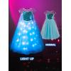 imageLight Up Princess Dress Girls Halloween Costume Christmas Costume Toddler Dressing Up for Bithday Party PurpleElsablue1
