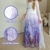 imagePrincess Costume for Girls RGB LED Light Up Syncs Music App Control Toddler Princess Dress Up Halloween CostumeWhite Purple