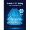 imagePrincess Costume RGB LED Light Up Syncs Music App Control Toddler Princess Dress Up Halloween Costume