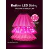 imagePrincess Dress Up for Girls Syncs with Music AppControl Princess Costumes RGB Led Light Up Halloween Costume