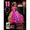 imagePrincess Dress Up for Girls Syncs with Music AppControl Princess Costumes RGB Led Light Up Halloween Costume