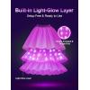 imageLight Up Princess Dress Up Clothes LED Halloween Girls Costume Pink Purple Christmas Kids Party Dresses ToddlerRgbpink Purple
