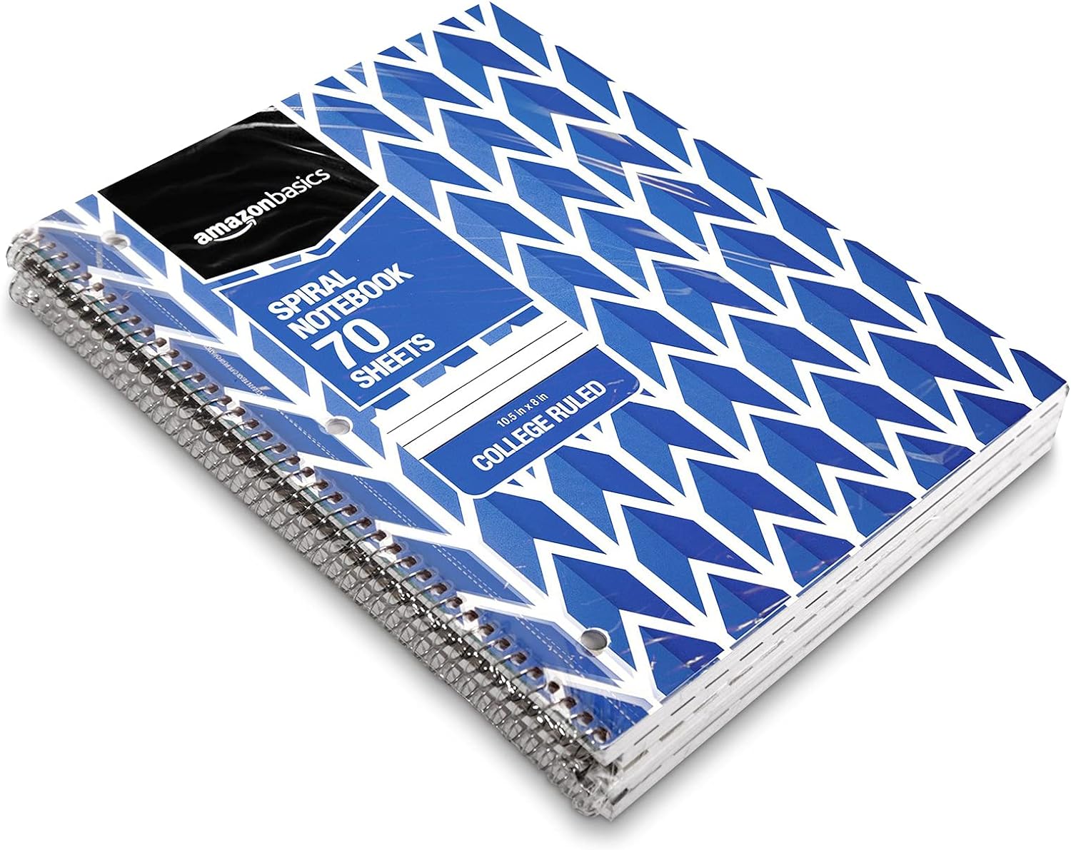 Amazon Basics College Ruled Wirebound Spiral Notebook 100 Sheet  5Pack Assorted Sunburst Pattern ColorsAssorted Lattice Pattern