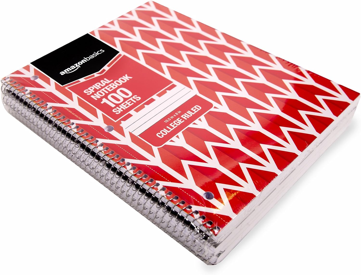 Amazon Basics College Ruled Wirebound Spiral Notebook 100 Sheet  5Pack Assorted Sunburst Pattern ColorsAssorted Lattice Pattern