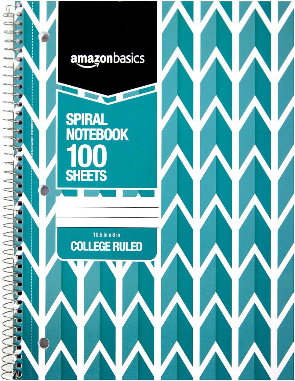 Amazon Basics College Ruled Wirebound Spiral Notebook 100 Sheet  5Pack Assorted Sunburst Pattern ColorsAssorted Lattice Pattern