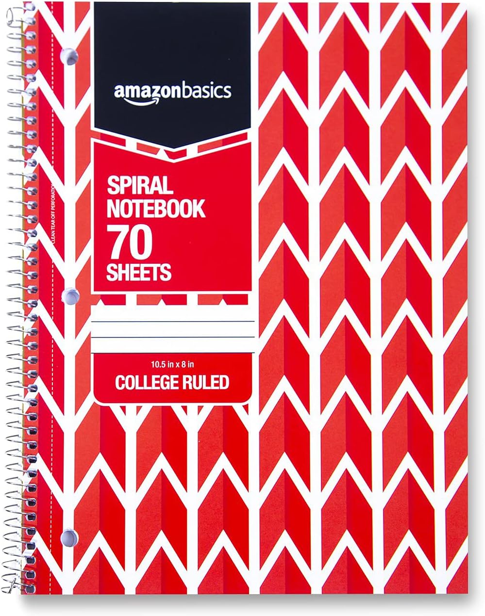 Amazon Basics College Ruled Wirebound Spiral Notebook 100 Sheet  5Pack Assorted Sunburst Pattern ColorsAssorted Lattice Pattern