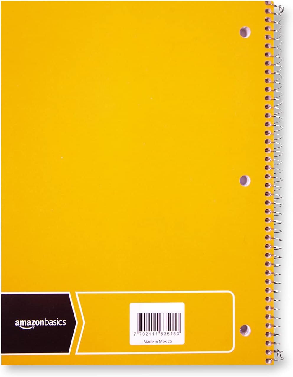Amazon Basics College Ruled Wirebound Spiral Notebook 100 Sheet  5Pack Assorted Sunburst Pattern ColorsAssorted Solid