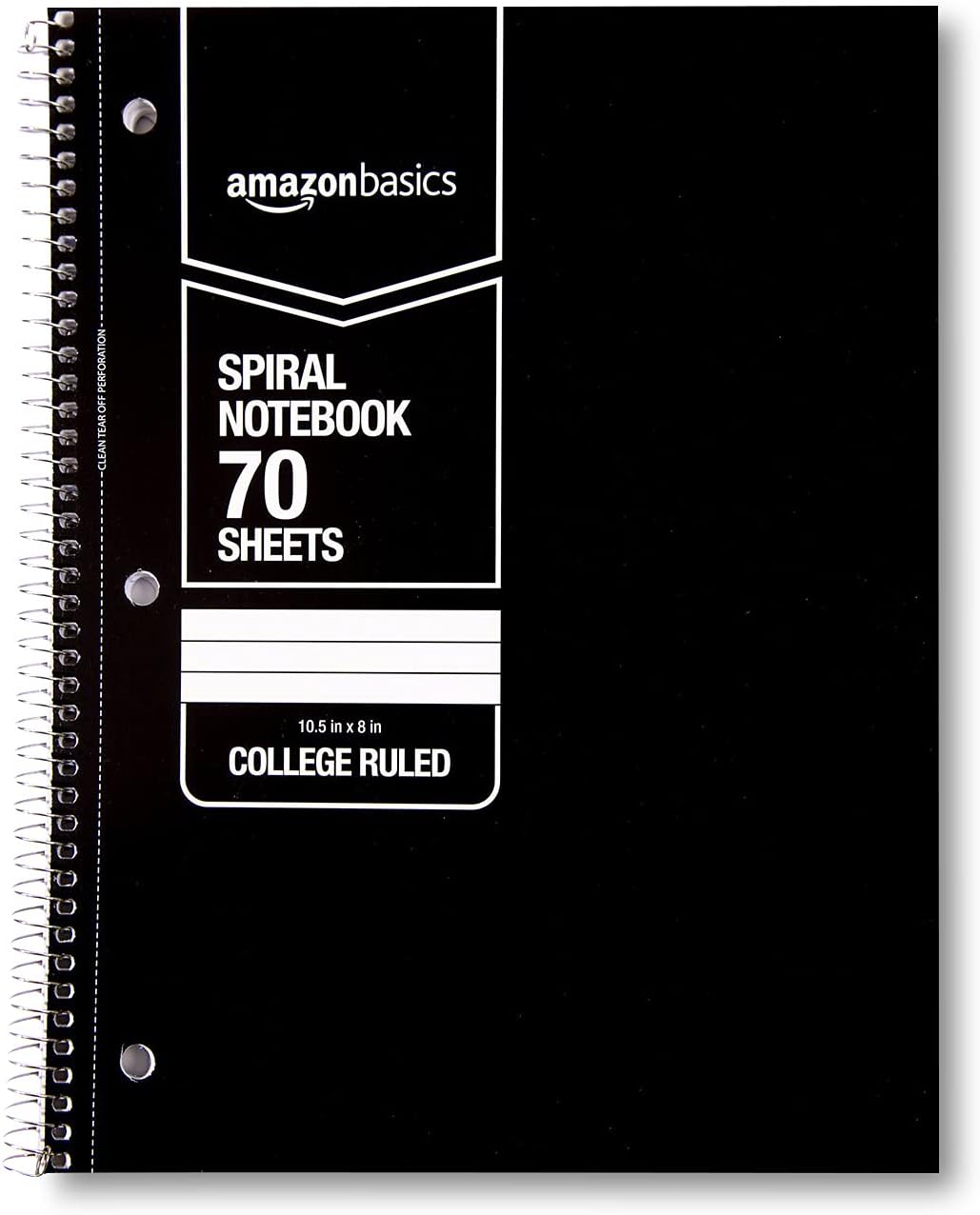 Amazon Basics College Ruled Wirebound Spiral Notebook 100 Sheet  5Pack Assorted Sunburst Pattern ColorsAssorted Solid
