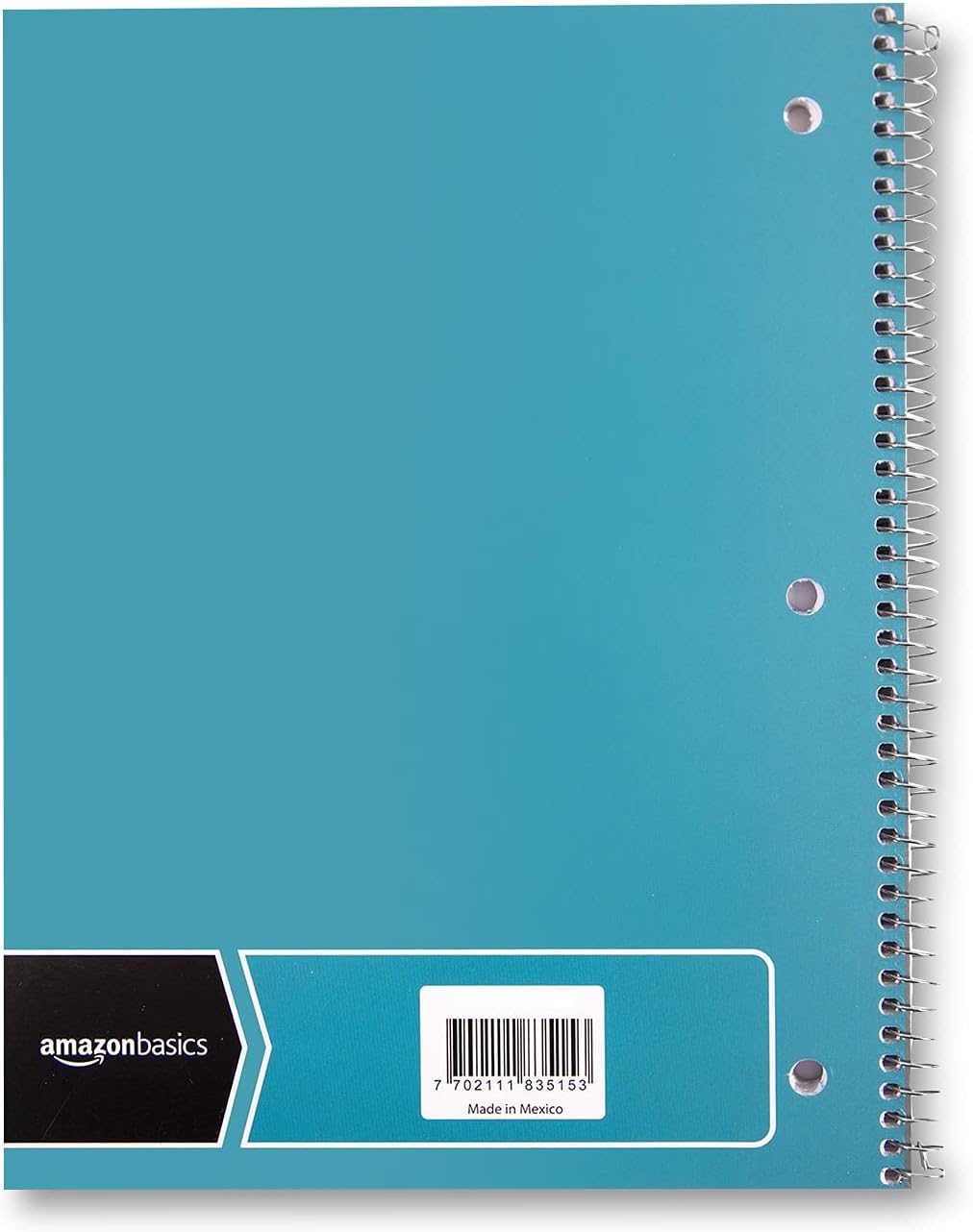 Amazon Basics College Ruled Wirebound Spiral Notebook 100 Sheet  5Pack Assorted Sunburst Pattern ColorsAssorted Solid