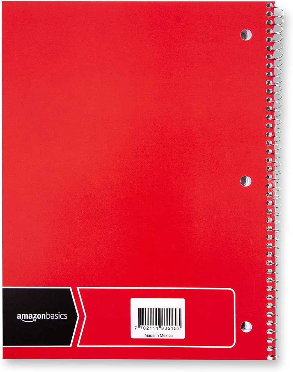 Amazon Basics College Ruled Wirebound Spiral Notebook 100 Sheet  5Pack Assorted Sunburst Pattern ColorsAssorted Solid