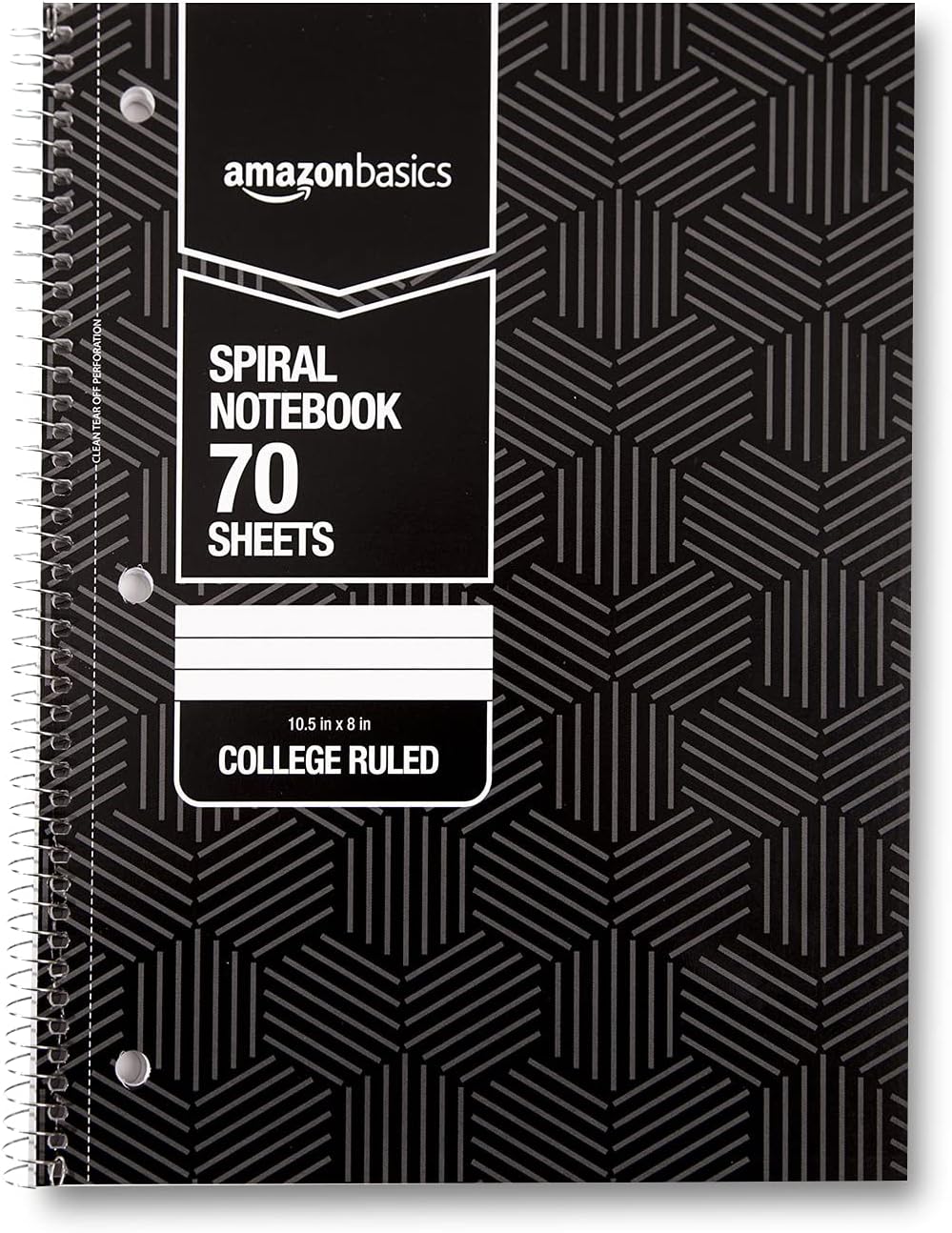 Amazon Basics College Ruled Wirebound Spiral Notebook 100 Sheet  5Pack Assorted Sunburst Pattern ColorsAssorted Sunburst Pattern
