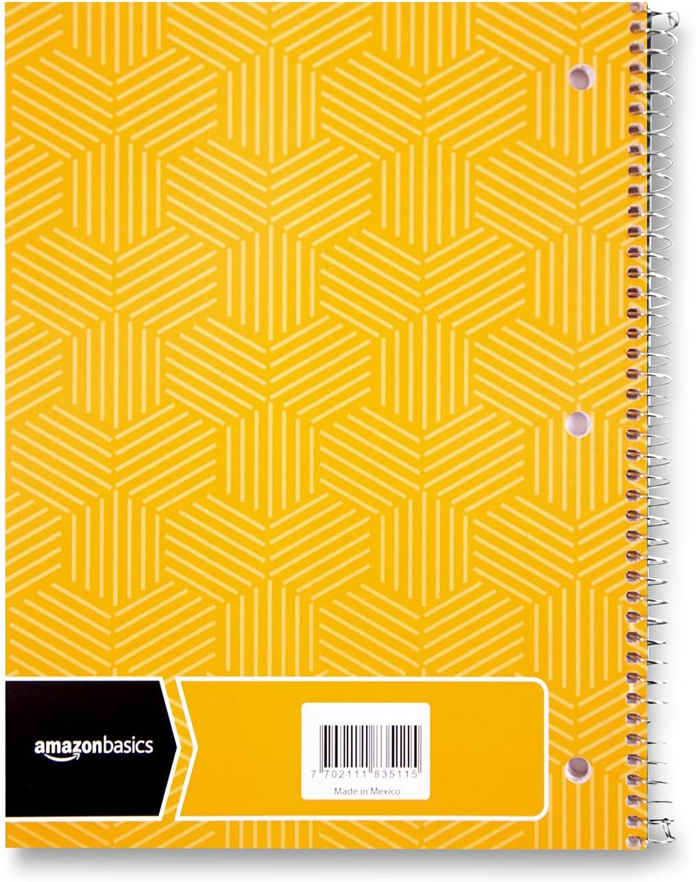 Amazon Basics College Ruled Wirebound Spiral Notebook 100 Sheet  5Pack Assorted Sunburst Pattern ColorsAssorted Sunburst Pattern