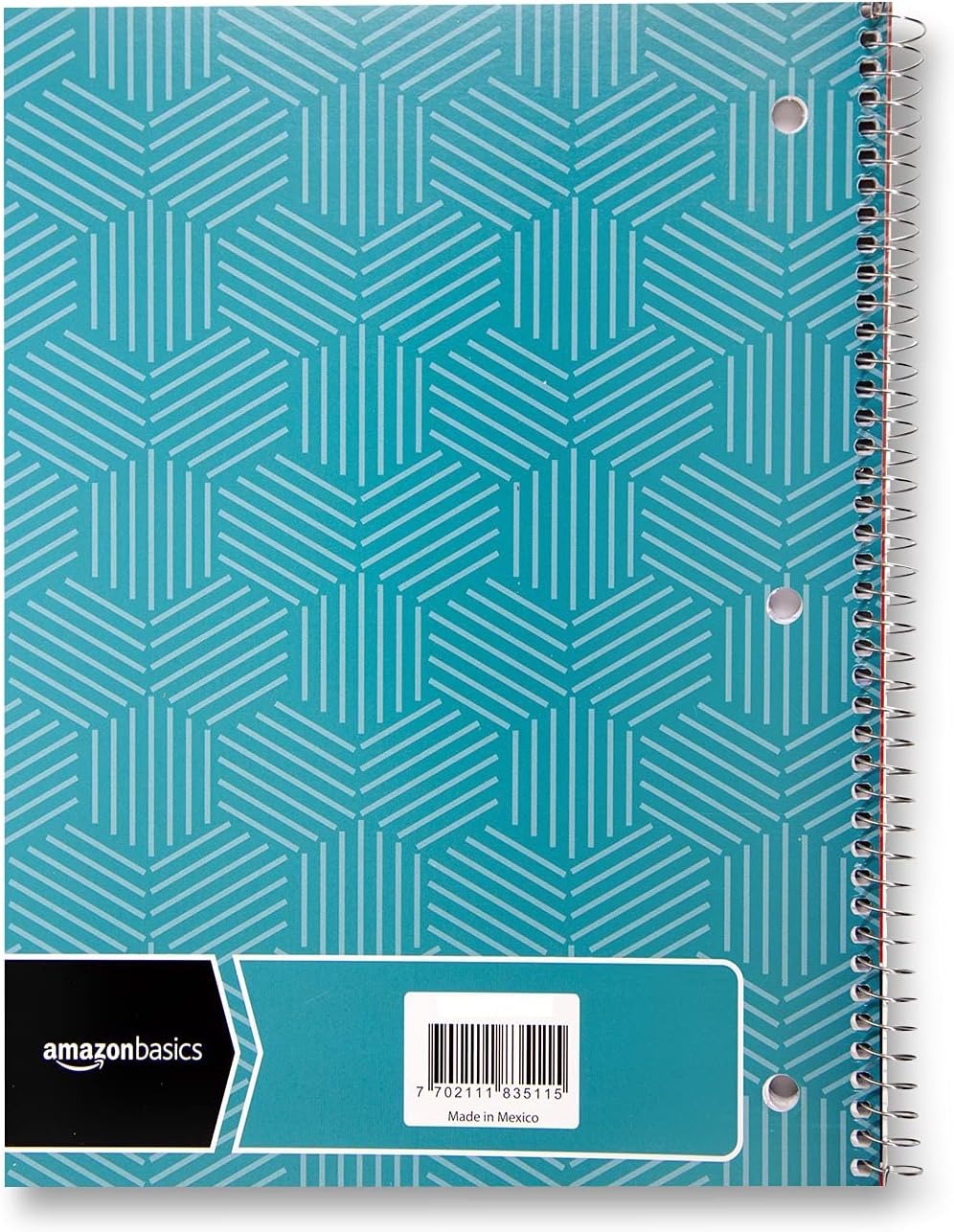 Amazon Basics College Ruled Wirebound Spiral Notebook 100 Sheet  5Pack Assorted Sunburst Pattern ColorsAssorted Sunburst Pattern