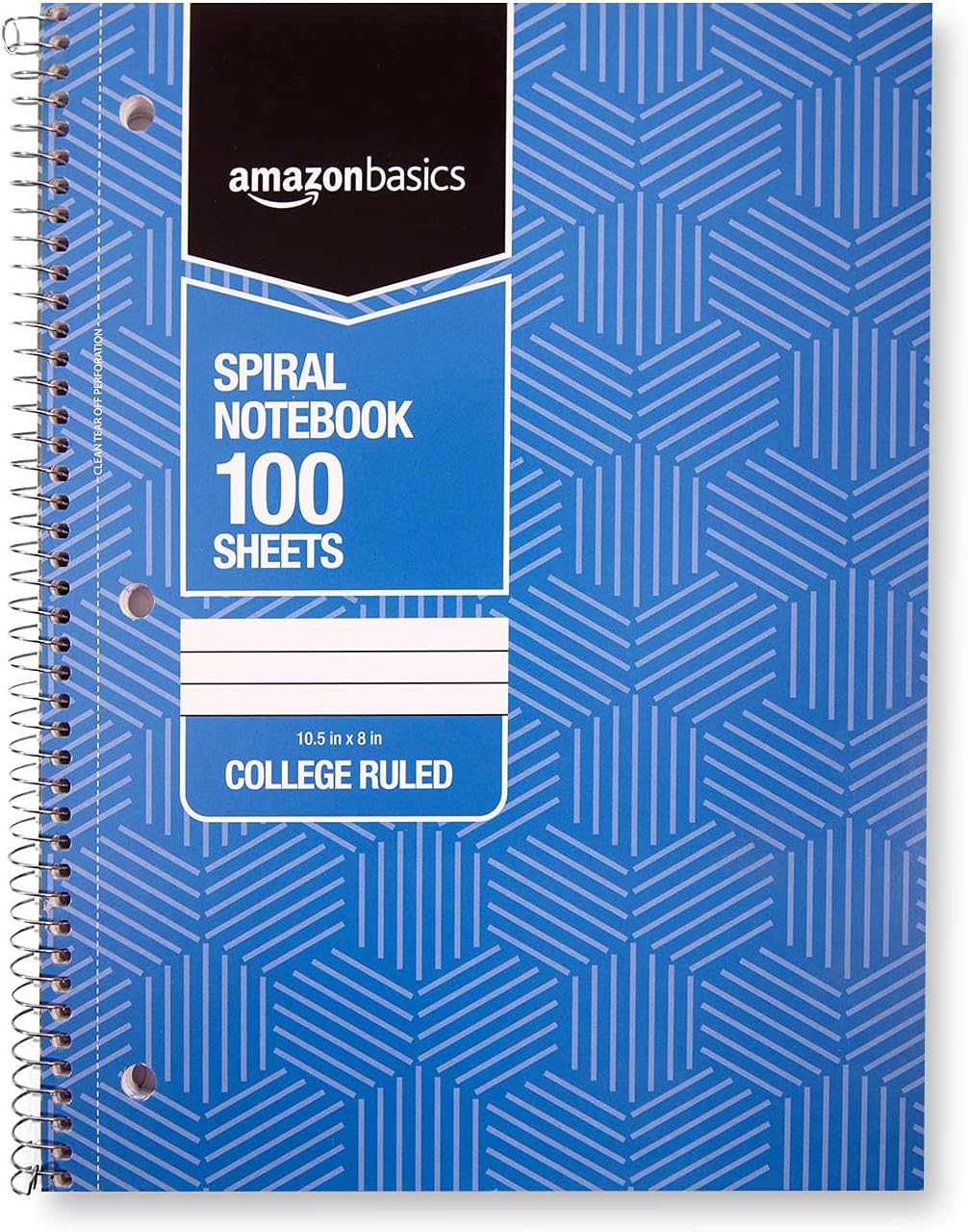Amazon Basics College Ruled Wirebound Spiral Notebook 100 Sheet  5Pack Assorted Sunburst Pattern ColorsAssorted Sunburst Pattern