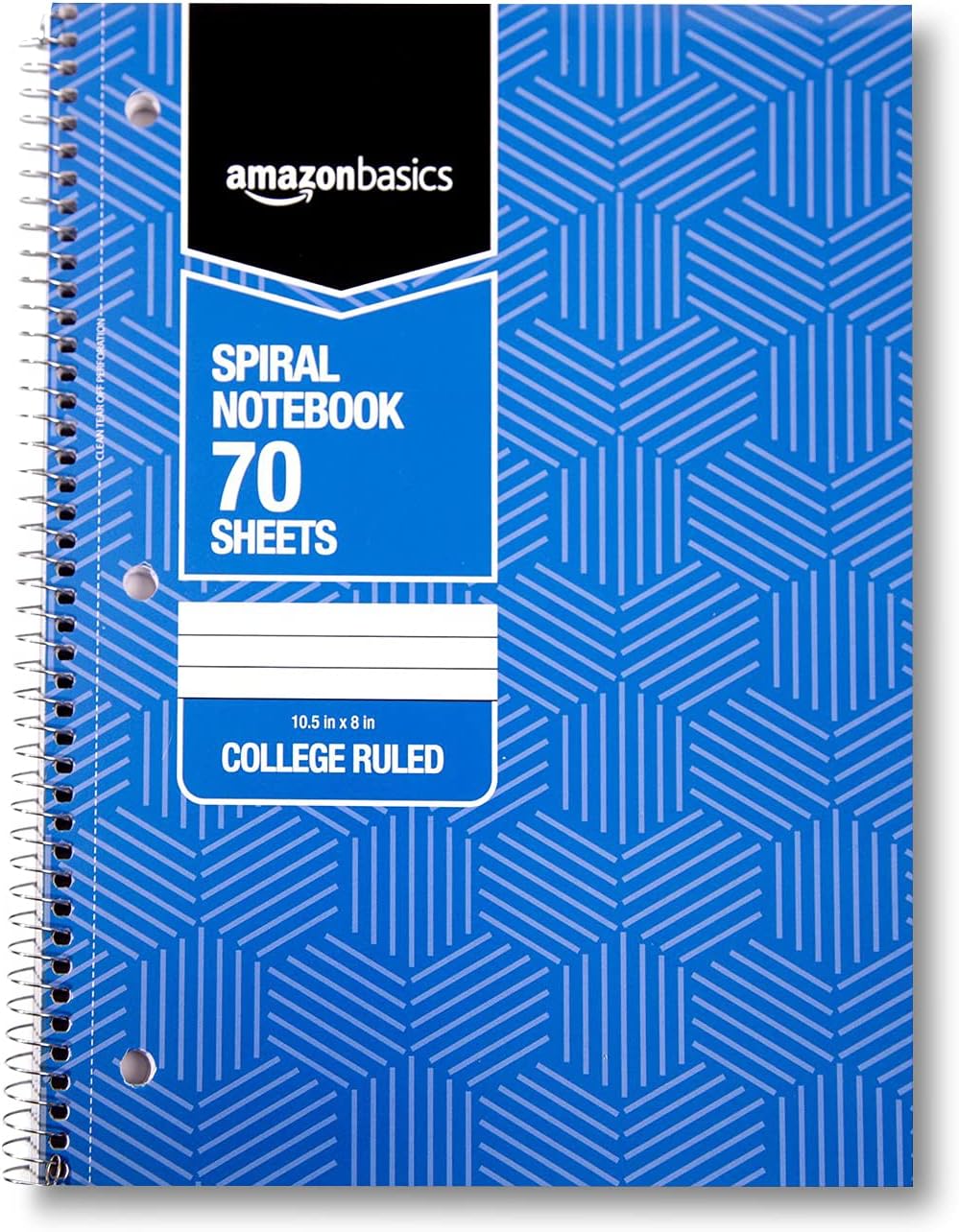 Amazon Basics College Ruled Wirebound Spiral Notebook 100 Sheet  5Pack Assorted Sunburst Pattern ColorsAssorted Sunburst Pattern