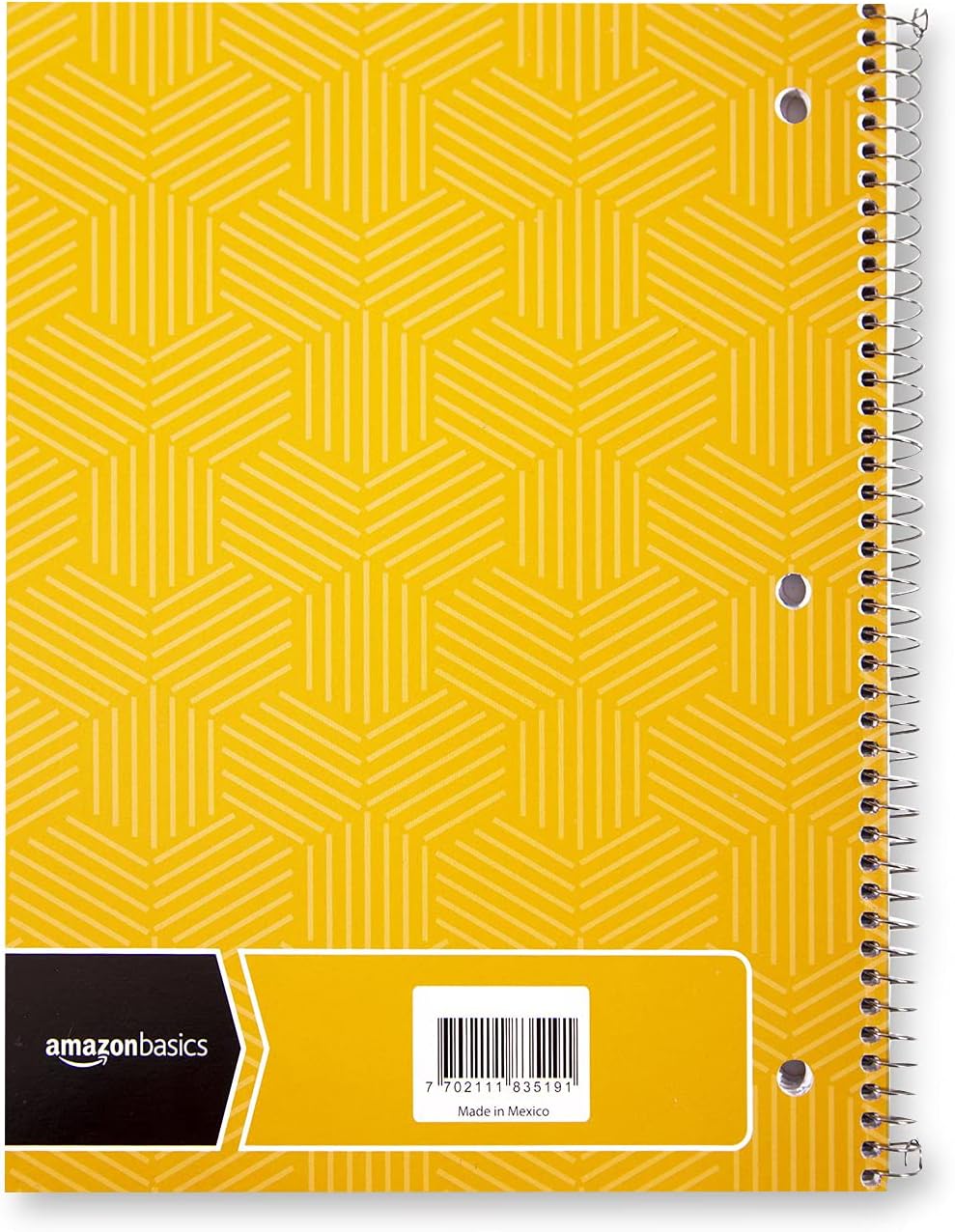 Amazon Basics College Ruled Wirebound Spiral Notebook 100 Sheet  5Pack Assorted Sunburst Pattern ColorsAssorted Sunburst Pattern