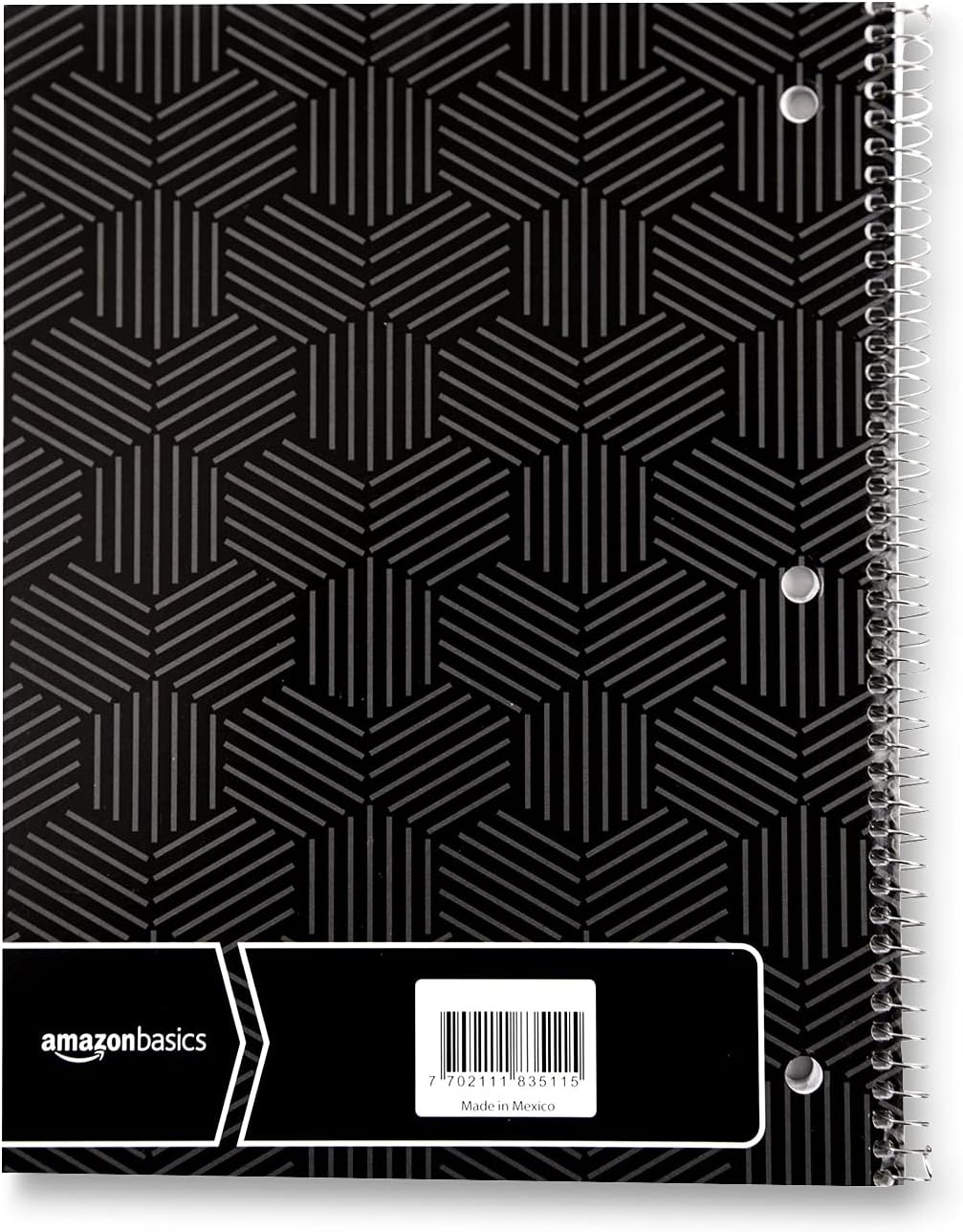 Amazon Basics College Ruled Wirebound Spiral Notebook 100 Sheet  5Pack Assorted Sunburst Pattern ColorsAssorted Sunburst Pattern