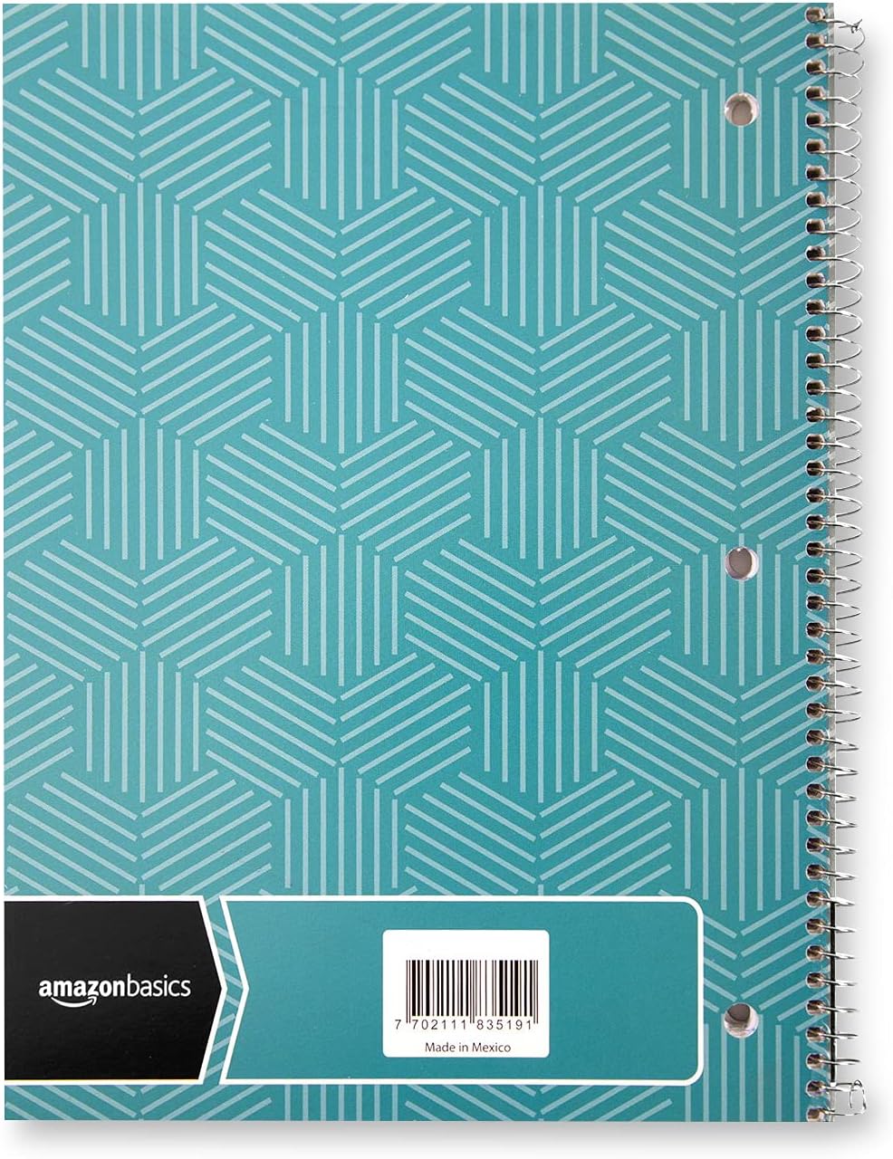 Amazon Basics College Ruled Wirebound Spiral Notebook 100 Sheet  5Pack Assorted Sunburst Pattern ColorsAssorted Sunburst Pattern