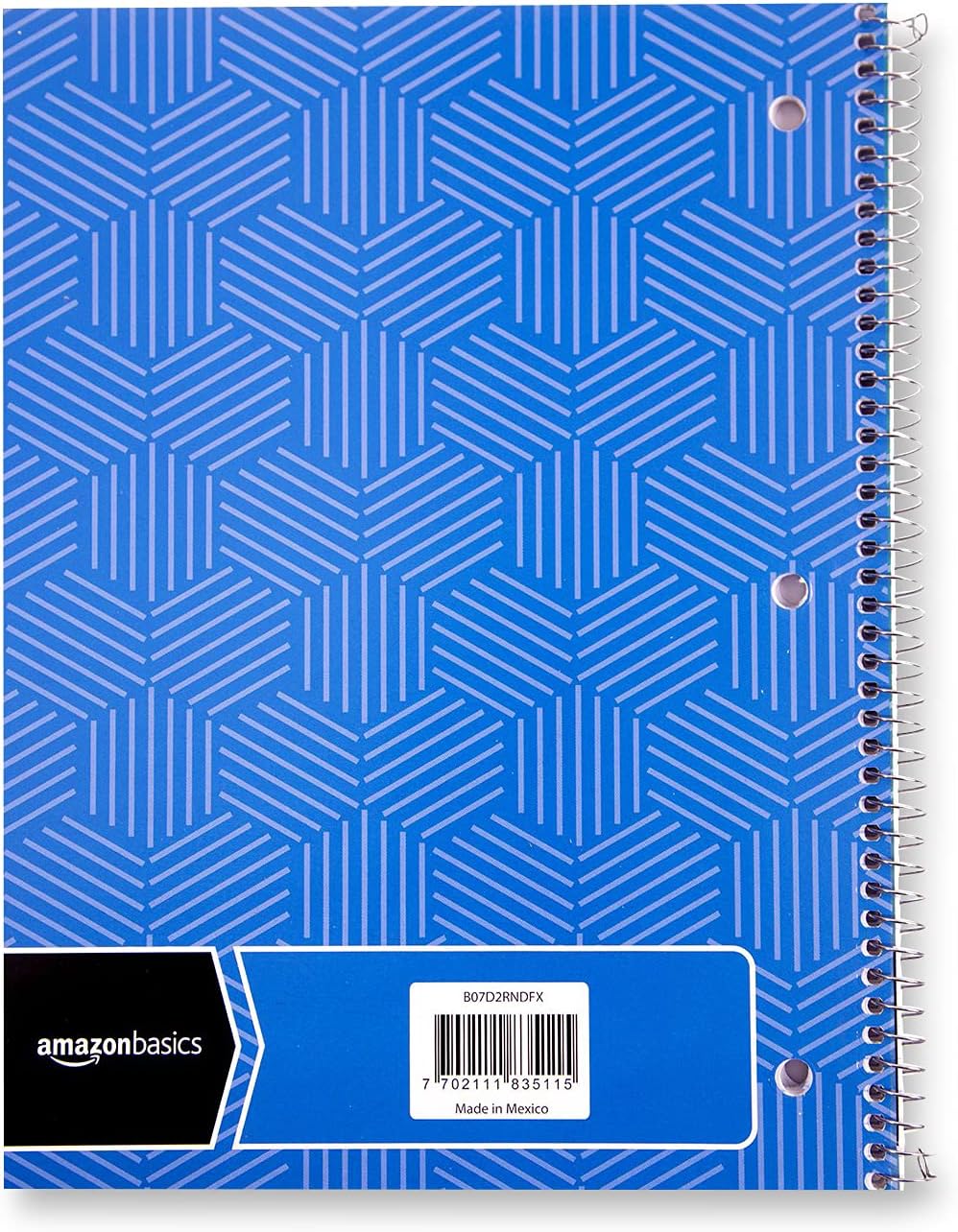 Amazon Basics College Ruled Wirebound Spiral Notebook 100 Sheet  5Pack Assorted Sunburst Pattern ColorsAssorted Sunburst Pattern