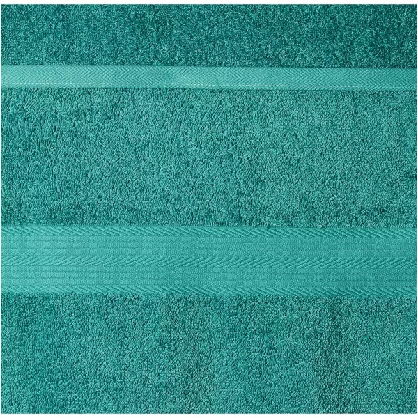 Amazon Basics  6 Piece Fade Resistant Oversize Bath Towel Hand and Washcloth Set 100 Cotton TealTeal