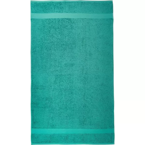 Amazon Basics  6 Piece Fade Resistant Oversize Bath Towel Hand and Washcloth Set 100 Cotton TealTeal