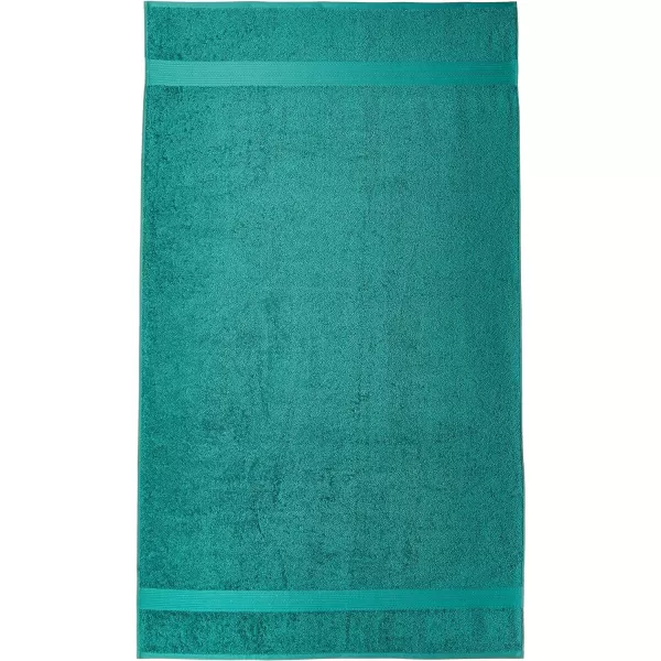 Amazon Basics  6 Piece Fade Resistant Oversize Bath Towel Hand and Washcloth Set 100 Cotton TealTeal