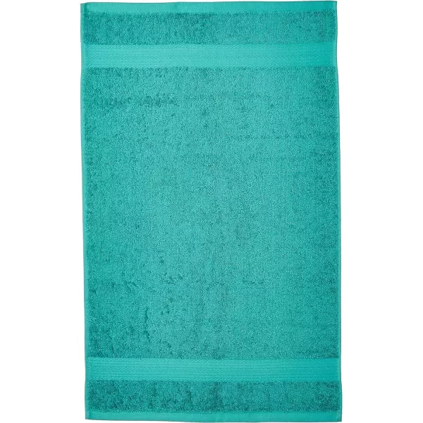 Amazon Basics  6 Piece Fade Resistant Oversize Bath Towel Hand and Washcloth Set 100 Cotton TealTeal
