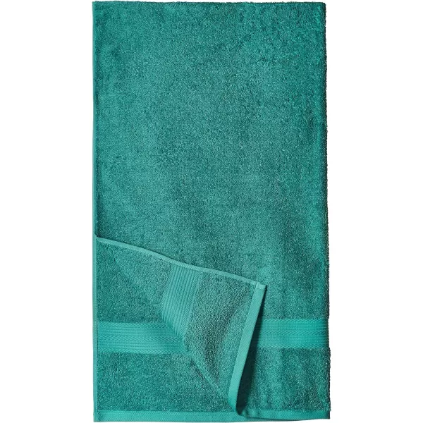Amazon Basics  6 Piece Fade Resistant Oversize Bath Towel Hand and Washcloth Set 100 Cotton TealTeal