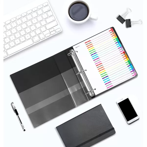 Amazon Basics 12 Tab Monthly Dividers for 3 Ring Binder Customizable Table of Contents Page Multicolor 10Pack31Tab