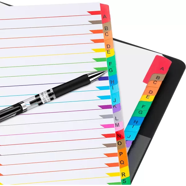 Amazon Basics 12 Tab Monthly Dividers for 3 Ring Binder Customizable Table of Contents Page Multicolor 10PackAZ Tabs