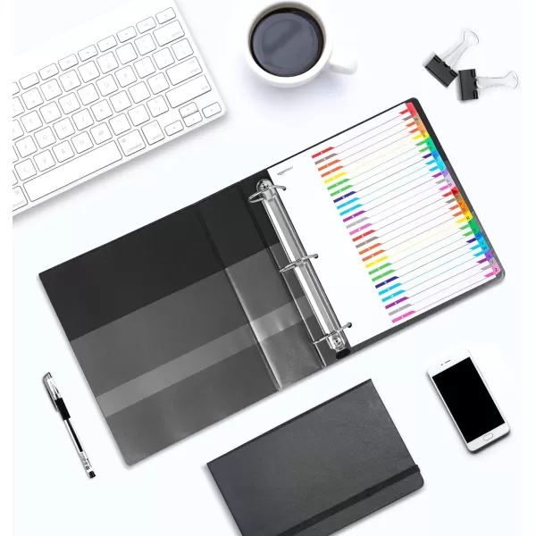 Amazon Basics 12 Tab Monthly Dividers for 3 Ring Binder Customizable Table of Contents Page Multicolor 10PackAZ Tabs
