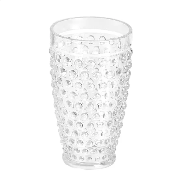 Amazon Basics 12Piece Tritan Plastic drinkware Set  Hobnail Highball and Double Old Fashioned 6Pieces Each 18oz13oz Clear12Piece Drinkware Set